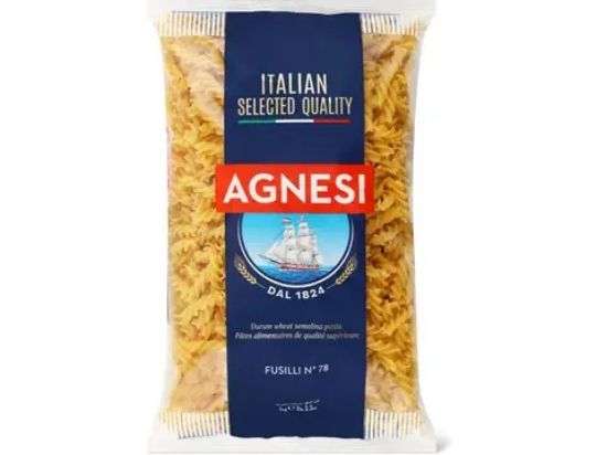 Agnesi pasta fuisilli.
